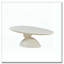 Table basse ovale en fibre de verre 47,27 "avec base sculpturale-257240235