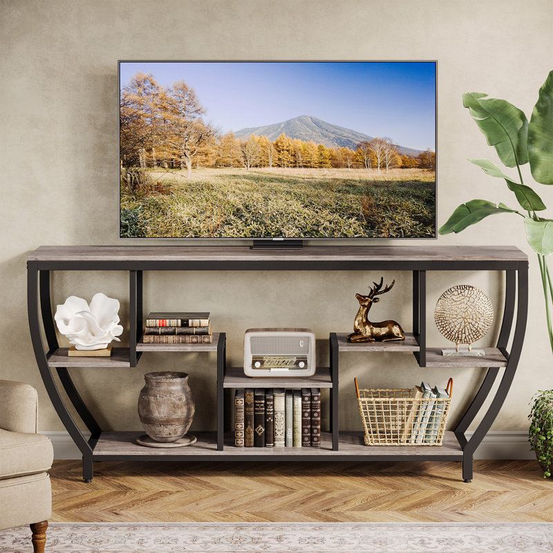 TV Stand For TVs Up To 80", Gray