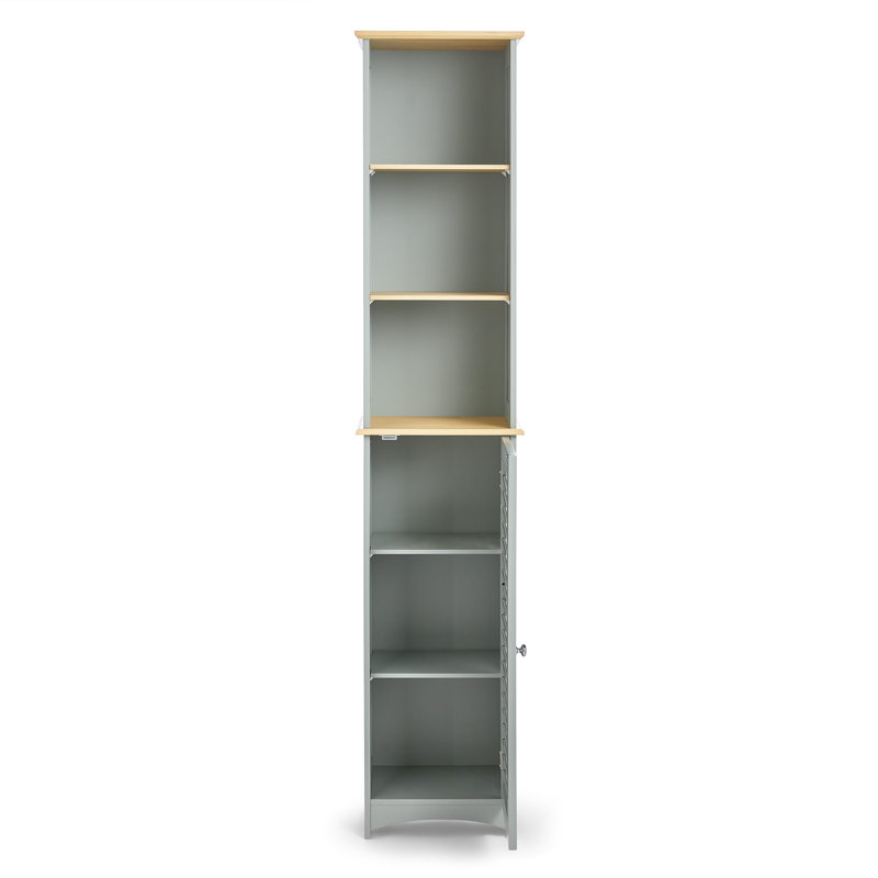 Grey Freestanding Tall Bathroom Cabinet