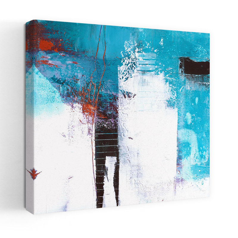 Reflets, art contemporain abstrait, H 24 po x l 24 po