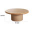 Table basse Camy, plateau rond 41 po et base piédestal, brun chêne clair
