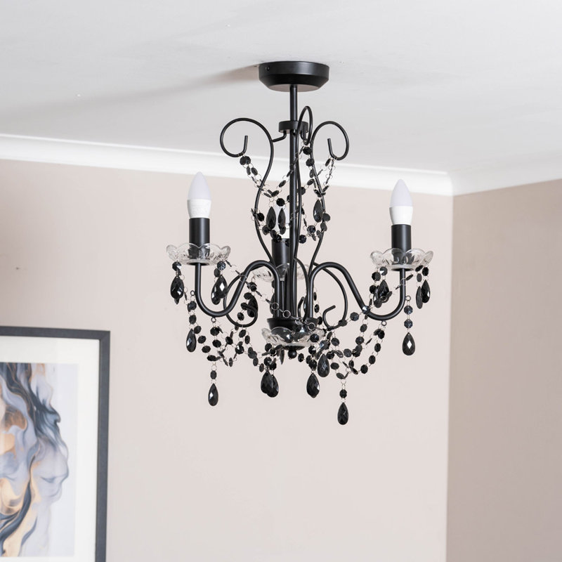 Raglesville Chandelier, Black, No