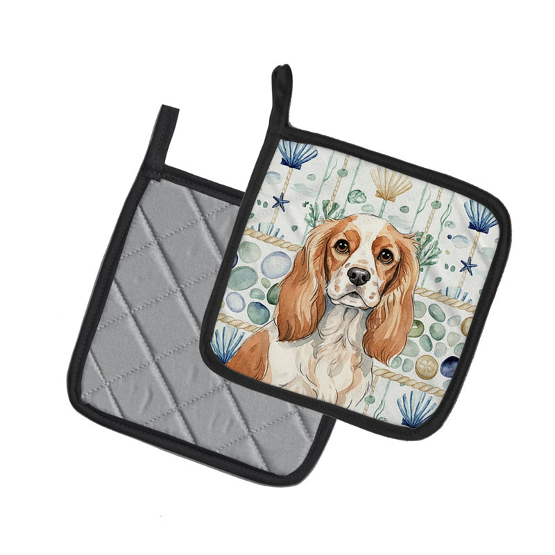 Paire de poignées Blenheim Cavalier Spaniel