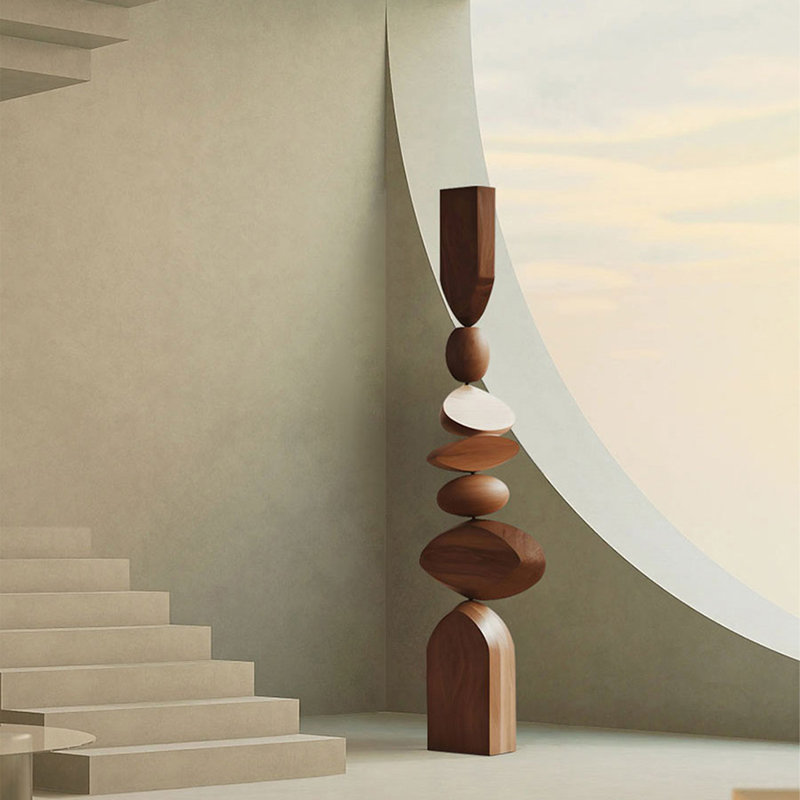 Brown solid wood abstract floor-standing decoration