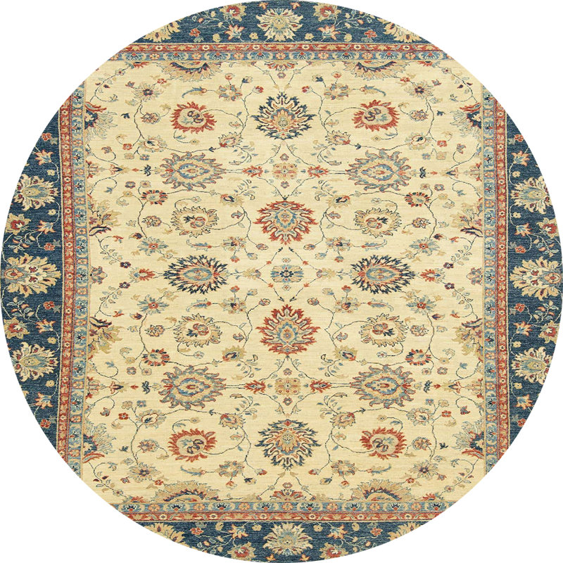 Tapis abstrait moderne 2695, Rond 5 pi