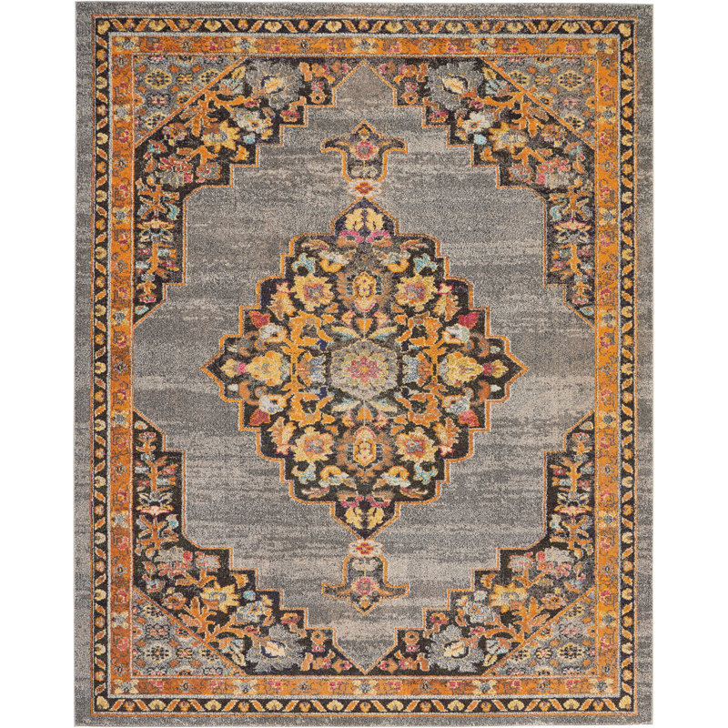 Tapis traditionnel bohème Veronique, Rectangle 7 pi 10 po x 10 pi