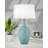 Filare 31 in. Spun Sky Blue Ceramic Table Lamp