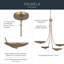 Lustre 4 lumières en bronze champagne Palmela-129687649-129742220