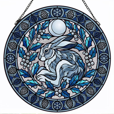 Stained Glass Stained Glass Window Panel，7.8H