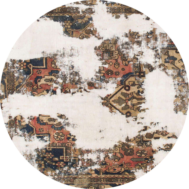 Tapis abstrait moderne 1169, Rond 7 pi