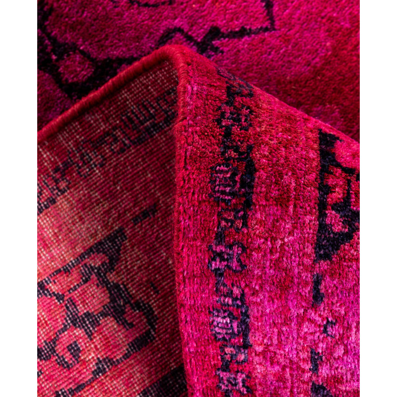 Overdyed One-of-a-Kind 3' 3" X 5' 3" Hand Knotted Area Rug