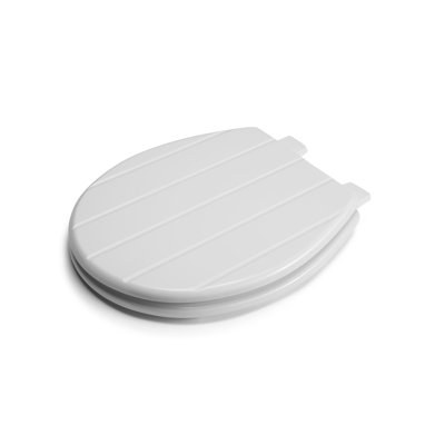 Tongue & Groove Wood Toilet Seat Stick 'n' Lock Hinges (Windermere)