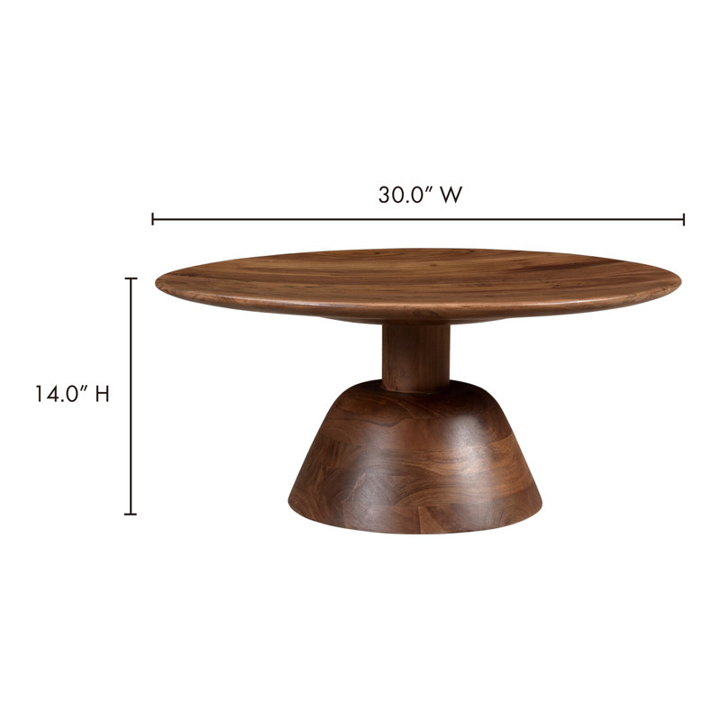 Nels Solid Wood Coffee Table, Brown