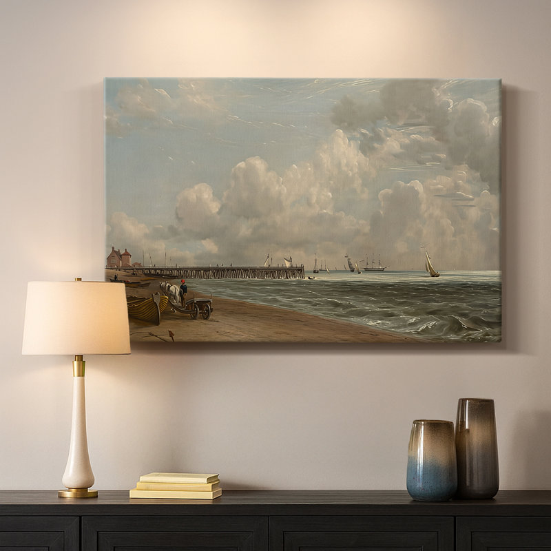 Chain Pier, Brighton-John Constable-Gallery Wrapped Canvas-1827, 12 x 18