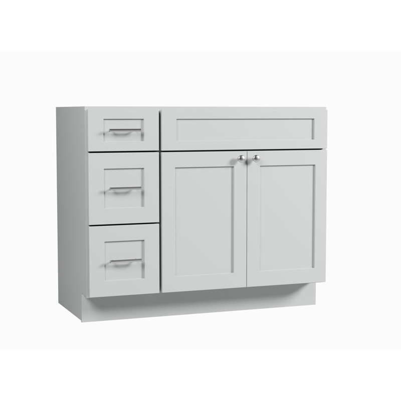 Base de meuble-lavabo simple 42 po Disar, Gris