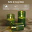 Unscented Flameless Pillar Candle with Glass Holder-863822568