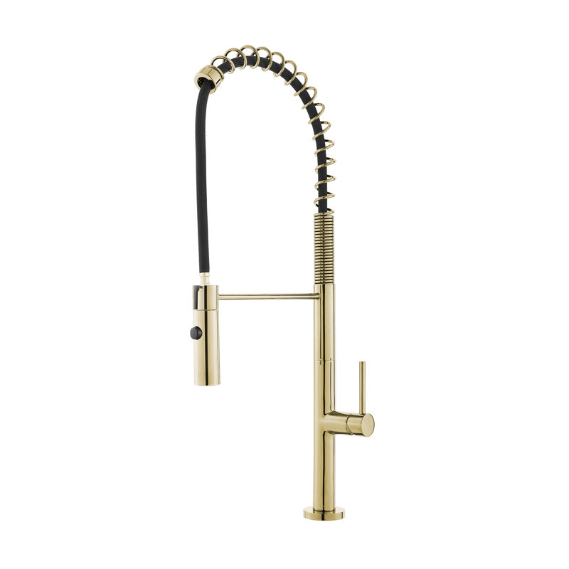 Chalet Single Handle, Pull-Down Kitchen Faucet, Brushed Gold