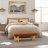 Upholstered Button Tufted Bench with Solid Wood Legs-63227251