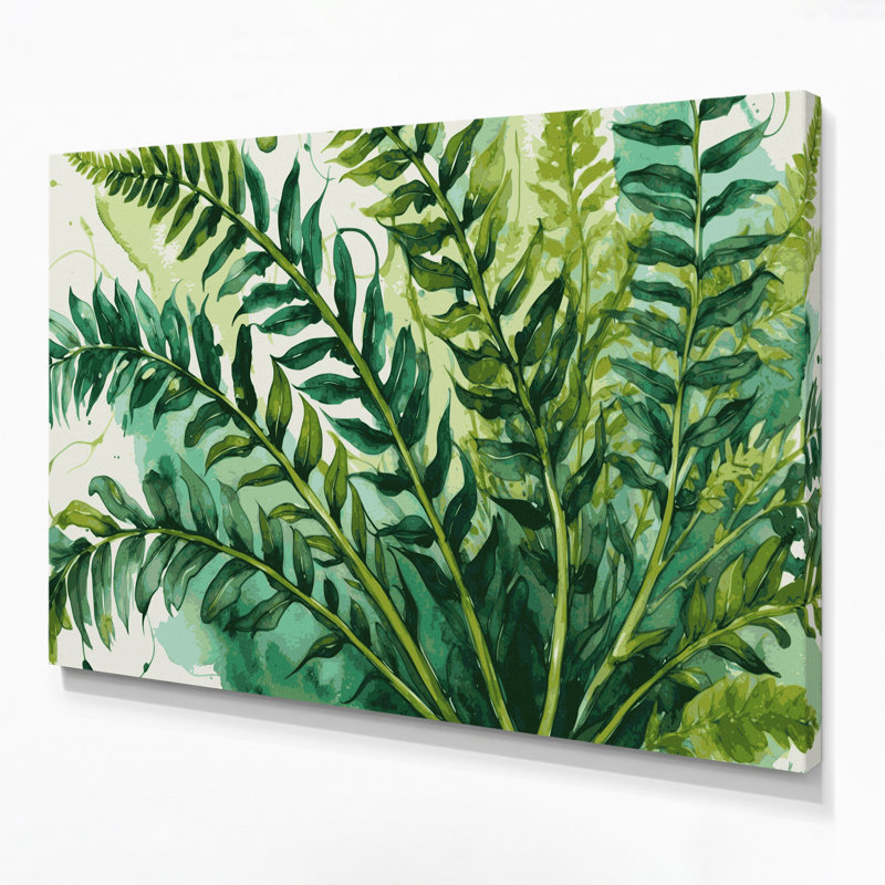 Art mural sur toile Botanical Nephrolepis, H 11 po x l 14 po