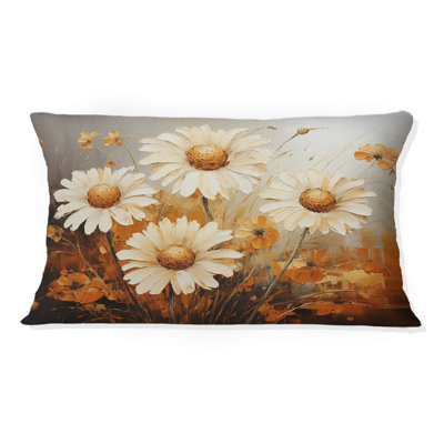 Coussin Daisies Golden Daisies Pointillism II - Daisies