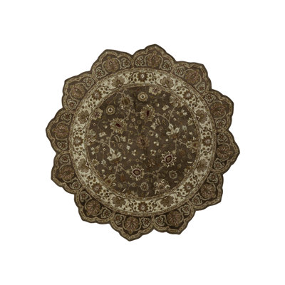 Hand-Knotted High-Quality Brown Area Rug