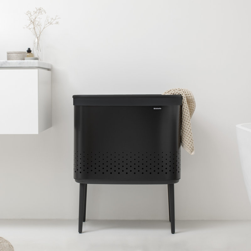 Panier à linge Brabantia Bo, 16 gallons, Noir mat