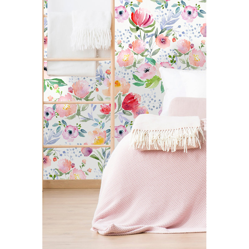 Rouleau de papier peint adhésif Kendall, L 50 po x l 25 po