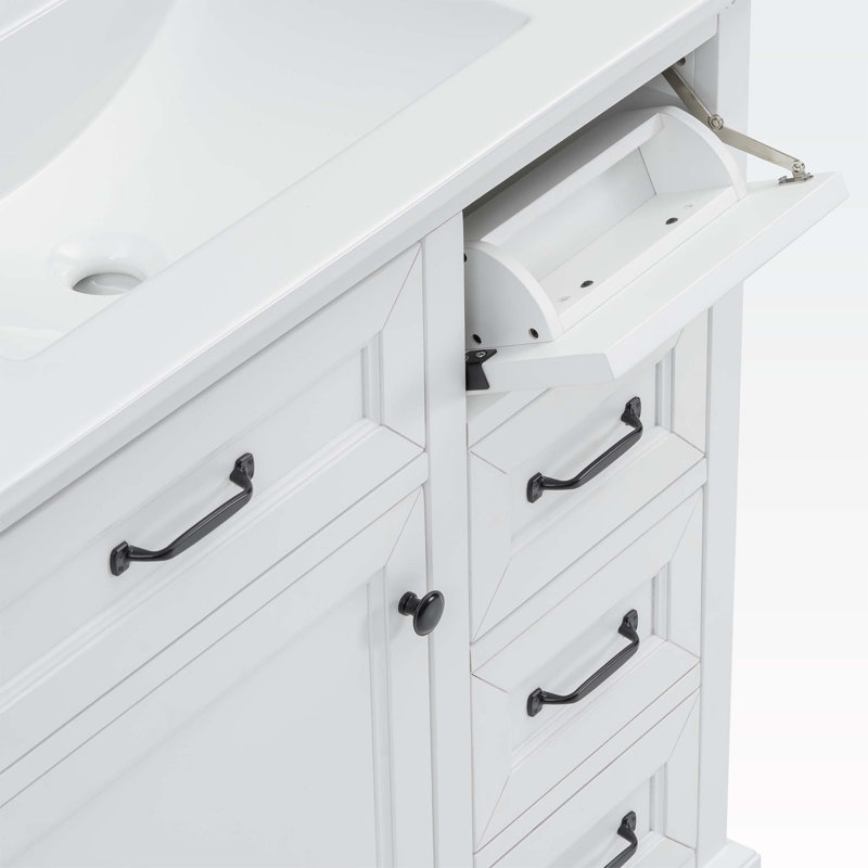 36" Bathroom Vanity with Sink, White