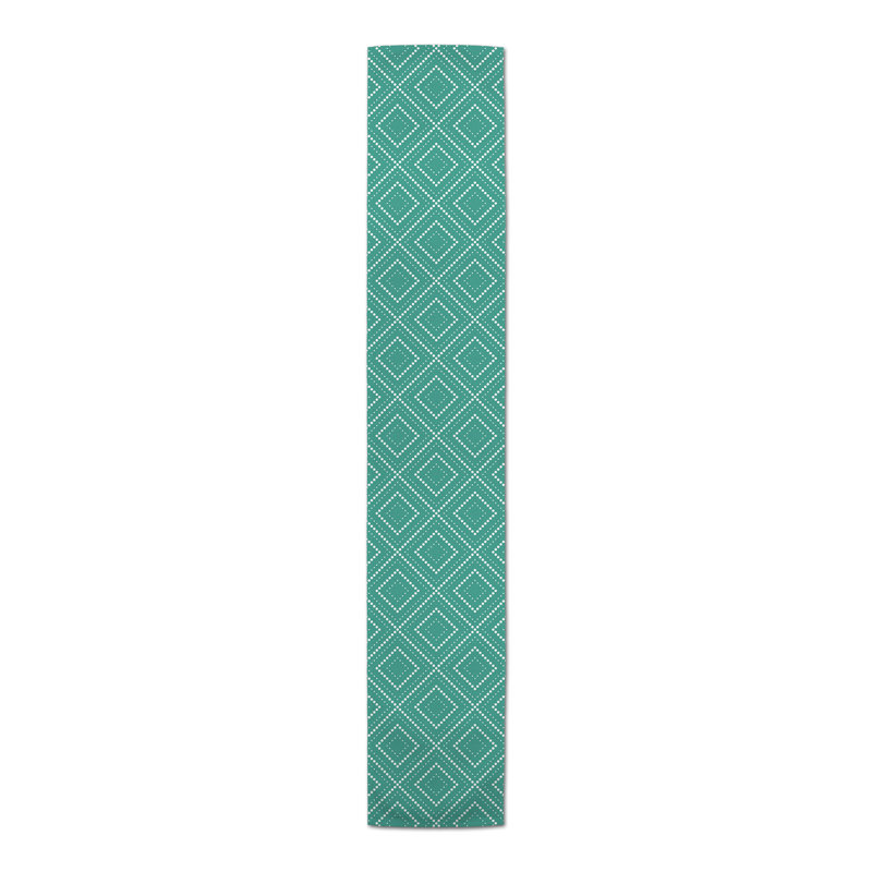 Chemin de table Auric, 90 po x 16 po, Bleu sarcelle