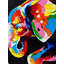Paire d'éléphants colorés | Acrylique sur toile | Par Gulpasha