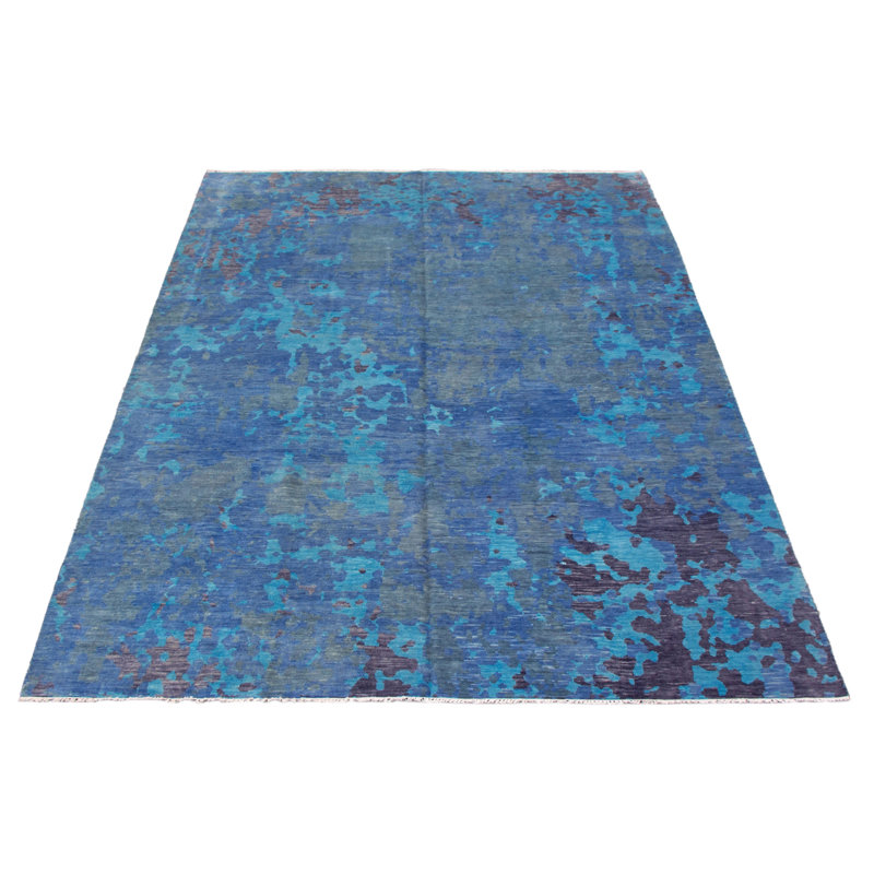 Tapis unique en laine noué à la main 10 pi x 13 pi 11 po nouvel âge Wissem
