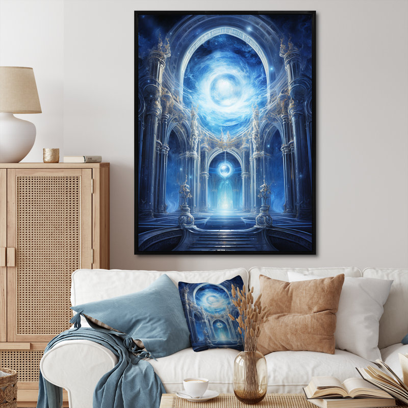 Surréalisme, Architects Of Aether I, impression sur toile, Cadre flottant noir, H 32 po x l 16 po x P 1 po