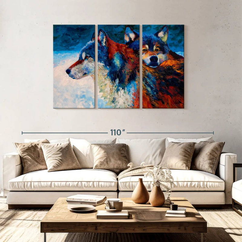 The Wolves, 48" H x 74" W