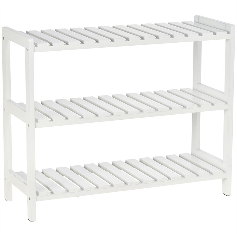 9 Pair Solid Wood Shoe Rack