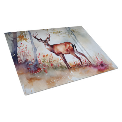 Deer Glass Cutting Board Large