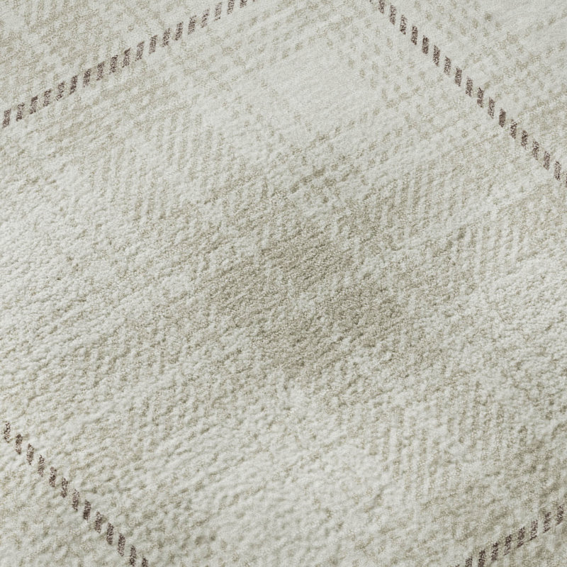 Premium Machine Washable Naglee AMF993 Plaid Rug, Rectangle 2'6" x 3'10"