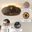 20" Boho Coastal Woven Rattan Flush Mount Ceiling Fan with Light and Remote-616477088-616477119