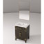 24 po Meuble de salle de bain en chêne brun X 18 po avec comptoir en acrylique et miroir inclus-17092967