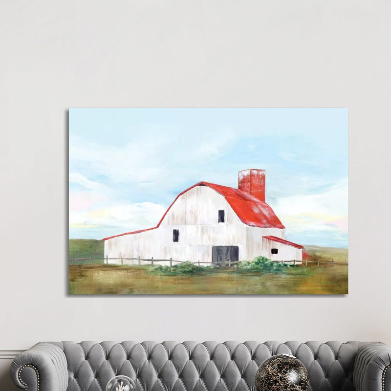 Red Barn II by Isabelle Z - Print on Canvas, Wrapped Canvas, 152.5 cm H x 101.5 cm W x 3.175 cm D