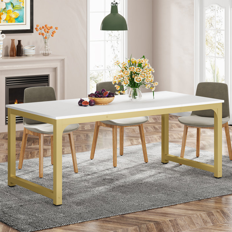 Dining Table, White, White