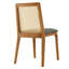 Chaise d'appoint en bois et rotin Monarch-102521191