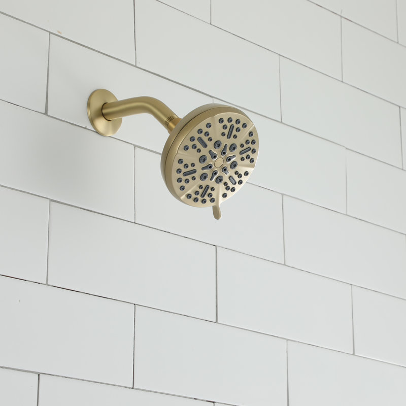 Pomme de douche fixe Rain, Or brossé
