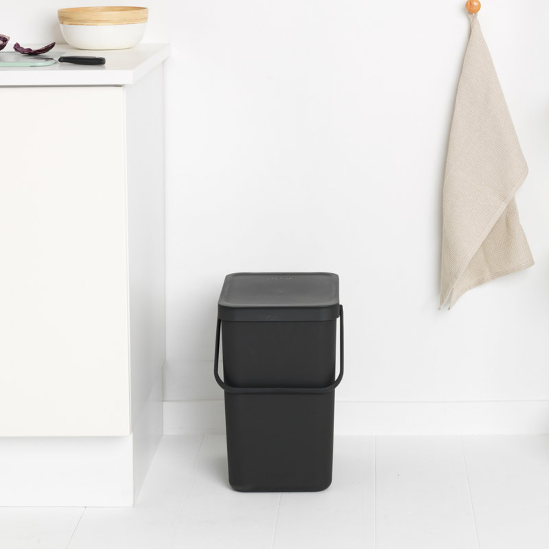 Brabantia Sort & Go 25 Litre Rubbish Bin, Grey