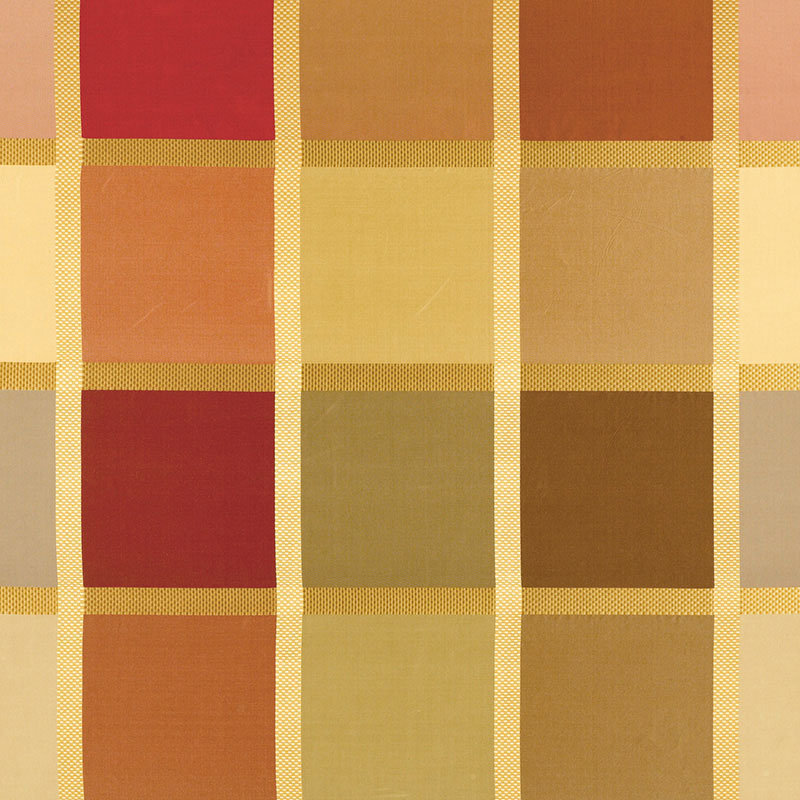Navsari Silk Plaid Fabric, Red