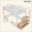 bunk bed with storage ladder
