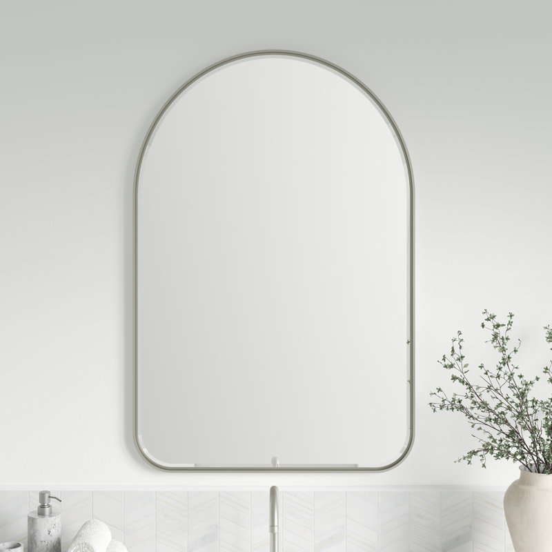 Rohe Arch Mirror, Satin Nickel