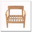 Fauteuil de patio extérieur en bois d'acacia