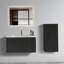Meuble-lavabo flottant rayé en chêne noir brossé de 30 po avec lavabo en céramique blanche, meuble-lavabo pour salle de bain moderne, lavabo une pièce sans drain, pré-assemblé-846832136-846832137