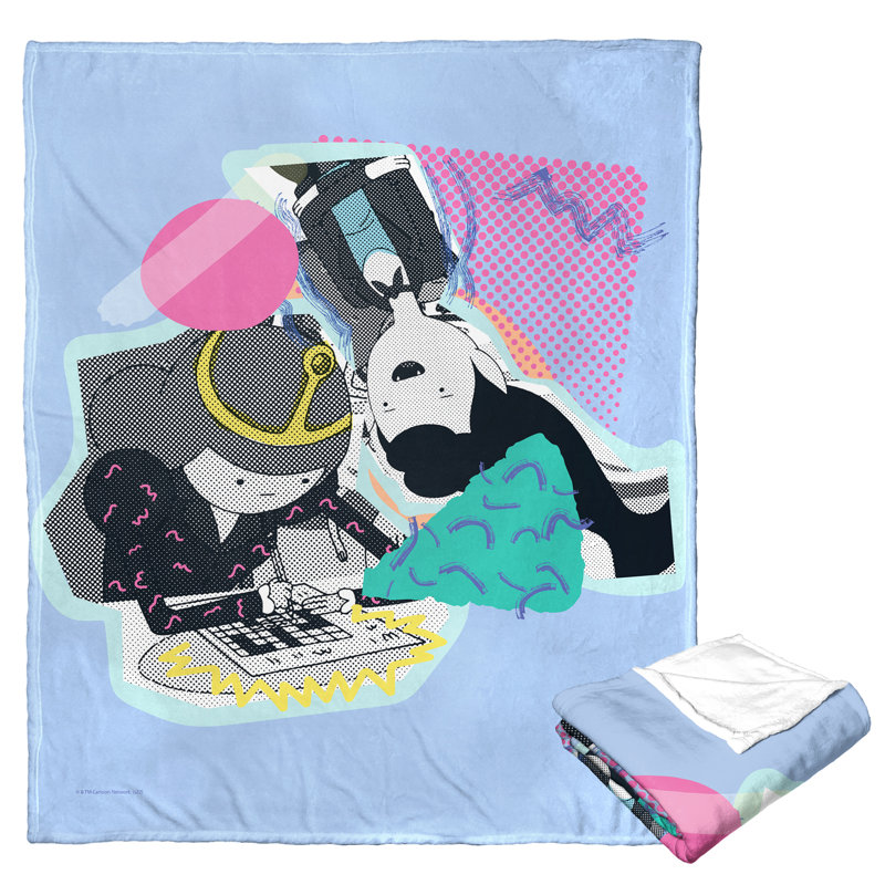 Adventure Time Unlikely Besties Blue Silk Touch Throw Blanket