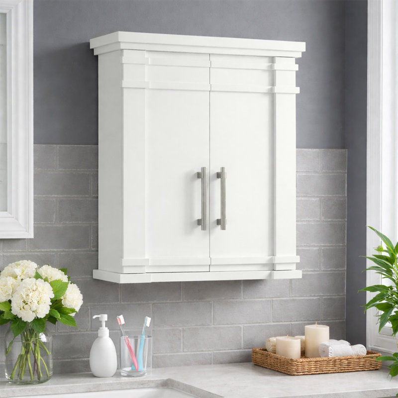 Lankford 24 Wood Wall Cabinet, White